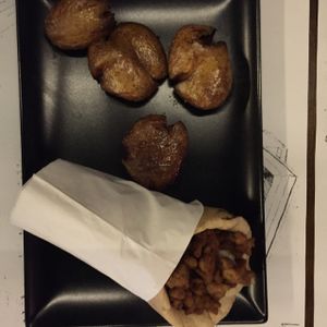 gyro with potatoes  at roots in Thessaloniki