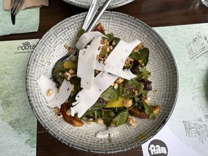 Green saladd  at roots in Thessaloniki