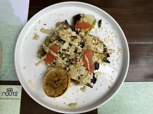 Roasted lettuce   at roots in Thessaloniki