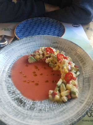 Tofu ceviche at roots in Thessaloniki