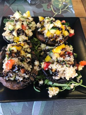 stuffed mushrooms at roots in Thessaloniki
