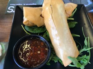 egg rolls at roots in Thessaloniki