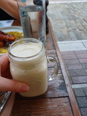 Mango smoothie at roots in Thessaloniki