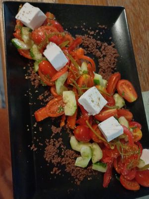 Greek salad at roots in Thessaloniki