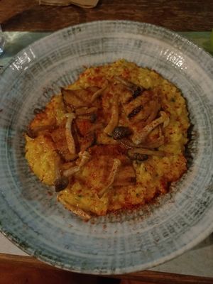 Lemon and saffron risotto at roots in Thessaloniki