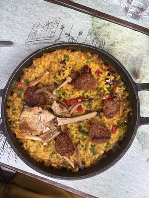 Vegan paella  at roots in Thessaloniki