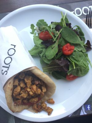 Gyros wrap at roots in Thessaloniki