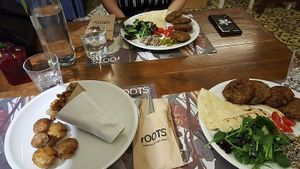 great soya gyros at roots in Thessaloniki