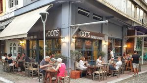vegetarian restaurant at roots in Thessaloniki