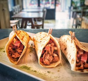 Jackfruit tacos 2020 at roots in Thessaloniki