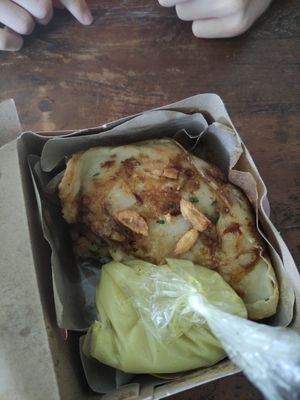 Stuffed savory pancakes at Wulan Vegetarian Warung in Ubud
