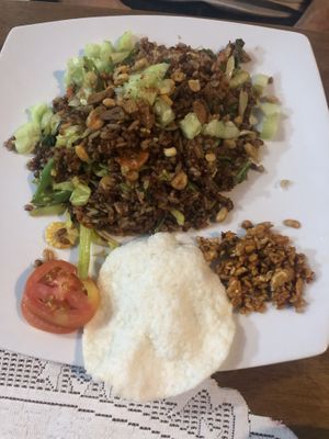 Nasi goreng  at Wulan Vegetarian Warung in Ubud