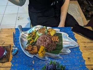 Nasi campur at Wulan Vegetarian Warung in Ubud