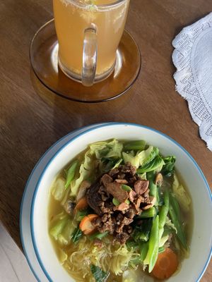 Noodle soup  at Wulan Vegetarian Warung in Ubud