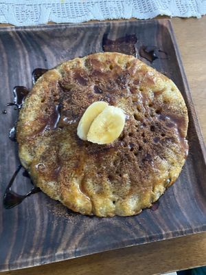 Banana pancake (very delicious!!)  at Wulan Vegetarian Warung in Ubud