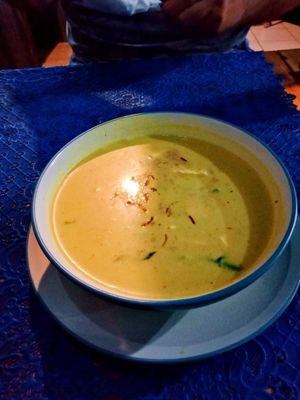 Indonesian tofu coconut soup at Wulan Vegetarian Warung in Ubud