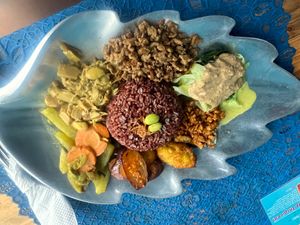 Beautiful! Had this and the curry.
Both incredibly tasty!  at Wulan Vegetarian Warung in Ubud