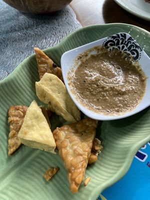 Tofu/tempe starter  at Wulan Vegetarian Warung in Ubud
