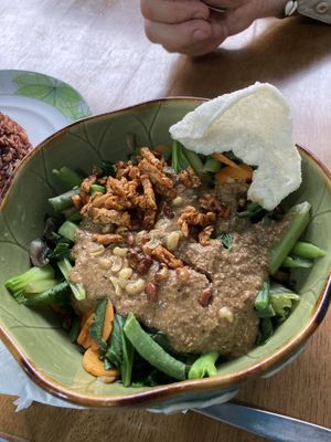 Peanut Veggie Heap  at Wulan Vegetarian Warung in Ubud