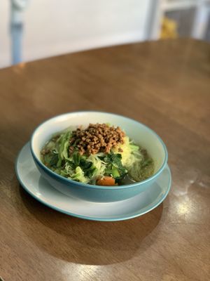 Exciting noodles  at Wulan Vegetarian Warung in Ubud