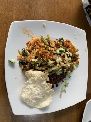 Spicy hottie tempe  at Wulan Vegetarian Warung in Ubud