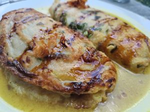 Stuffed pancakes at Wulan Vegetarian Warung in Ubud