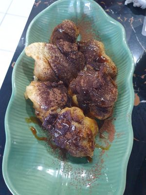 fried banana 29k rp at Wulan Vegetarian Warung in Ubud