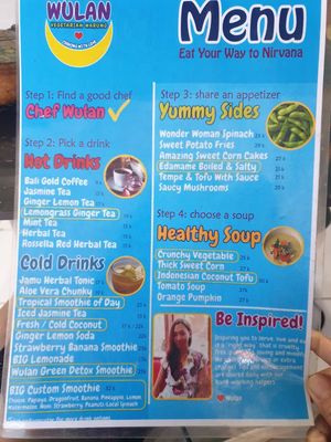 Menu May 2025 at Wulan Vegetarian Warung in Ubud
