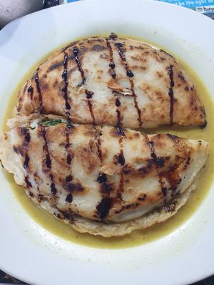 savoury veg stuffed pancakes 55k rp at Wulan Vegetarian Warung in Ubud