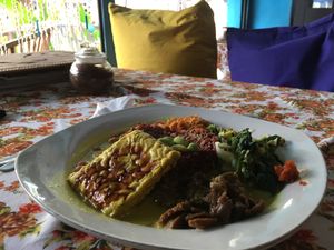 Naughty green curry rice at Wulan Vegetarian Warung in Ubud