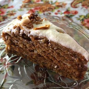 Carrot cake at Wulan Vegetarian Warung in Ubud