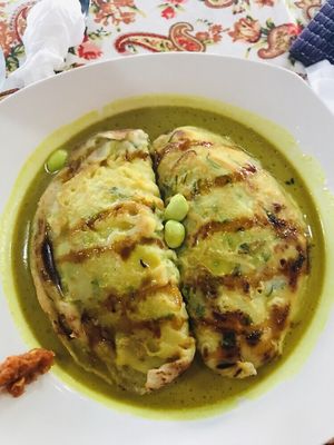 Tempeh stuffed pancakes  at Wulan Vegetarian Warung in Ubud