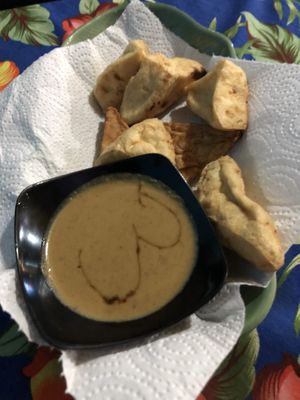 Tofu, tempeh and peanut sauce  at Wulan Vegetarian Warung in Ubud