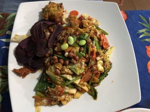 Lovely rice dish  at Wulan Vegetarian Warung in Ubud