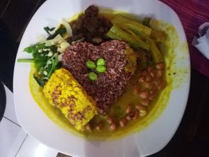 Delicious tempeh curry at Wulan Vegetarian Warung in Ubud