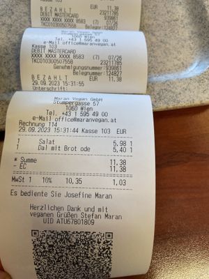   at Maran Vegan Bistro in Vienna