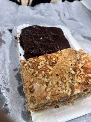 brownie + apple pie   at Maran Vegan Bistro in Vienna