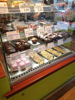 all vegan cakes, muffins and biscuits at Maran Vegan Bistro in Vienna