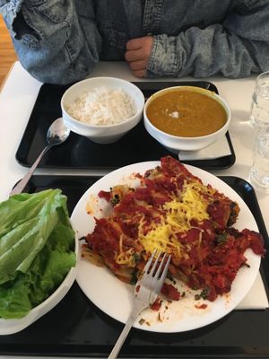 Dahl and vegan lasagna at Maran Vegan Bistro in Vienna