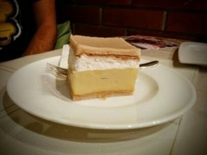 Napoleon cake at Napfenyes Bistro in Budapest