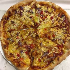 hungarian pizza at Napfenyes Bistro in Budapest