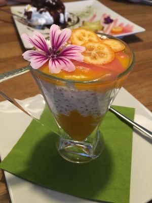 Chia pudding with mango  at triVida in Klagenfurt