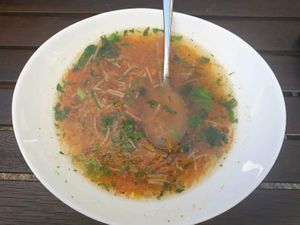 Gemüsesuppe at triVida in Klagenfurt