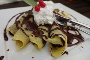 Vegan pancakes, also freshly cooked! at triVida in Klagenfurt