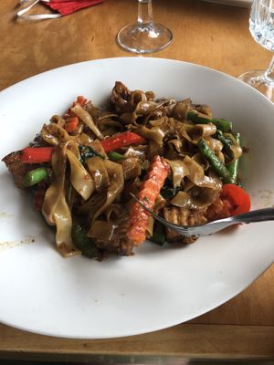 Drunken noodles  at Maui Thai Bistro in Kihei