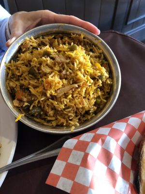 Vegetable Biryani at The Guru Fine Indian Cuisine in Niagara Falls