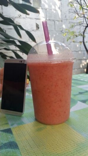 one huge smoothie at Mild cafe in Chiang Mai