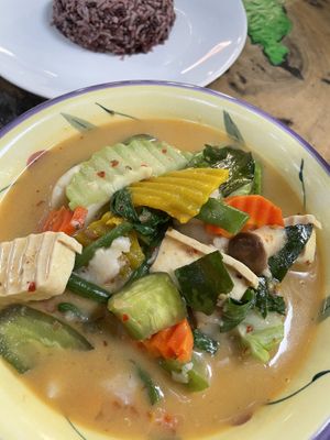 Red curry with coconut meat  at Mild cafe in Chiang Mai