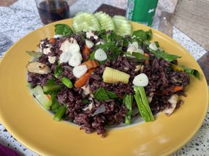 Garlic vegetable ricee  at Mild cafe in Chiang Mai