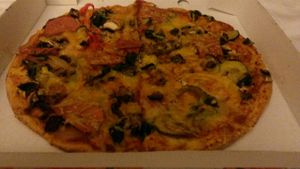 Vegan Pizza at Oranaise Cafe in Leeds